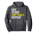 Eat Sleep Softball Repeat Gift Hoodie - Streetwear Style Men Women - T-Shirt, Sweatshirt, Hoodie