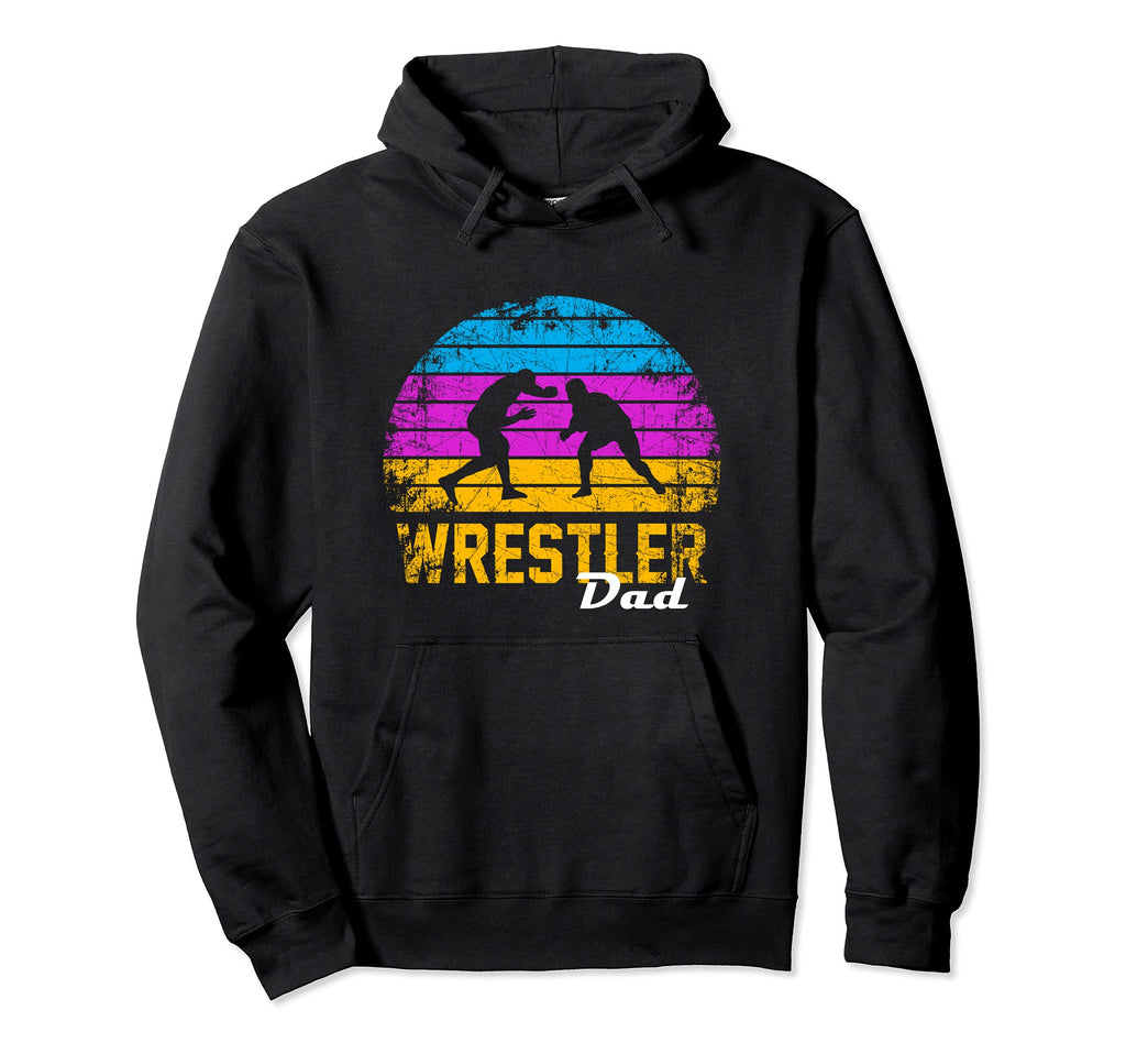 Wrestler Wrestling Dad Distressed Fan Hoodie - Unique Graphic Unisex - T-Shirt, Sweatshirt, Hoodie