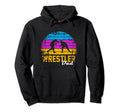 Wrestler Wrestling Dad Distressed Fan Hoodie - Unique Graphic Unisex - T-Shirt, Sweatshirt, Hoodie