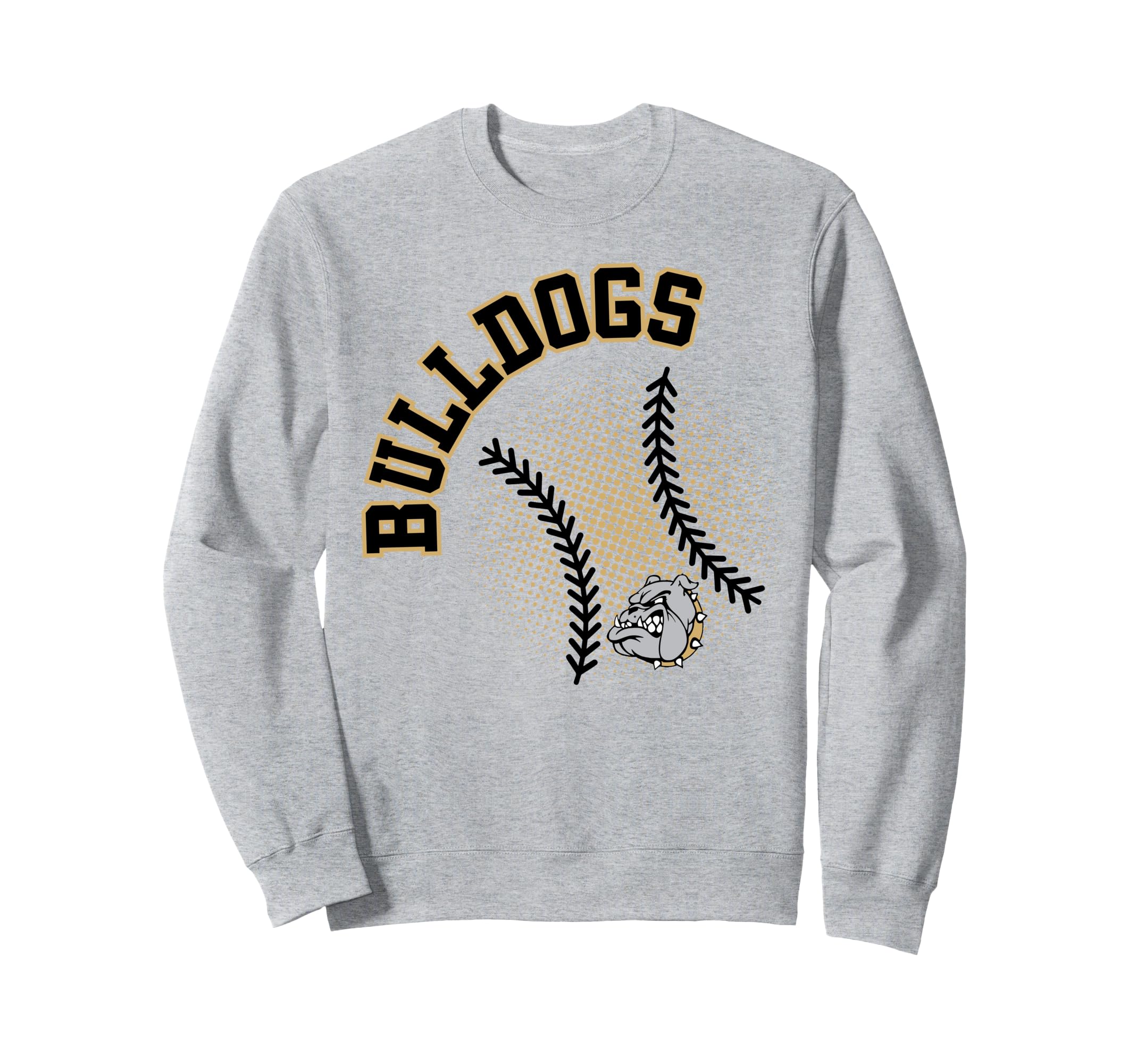 Bulldogs Baseball Gold Sweatshirt - Casual Everyday Wear for Adults - T-Shirt, Sweatshirt, Hoodie