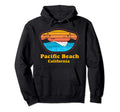 Pacific Beach California Sunset Surfer Hoodie - Fun Novelty Design Unisex - T-Shirt, Sweatshirt, Hoodie