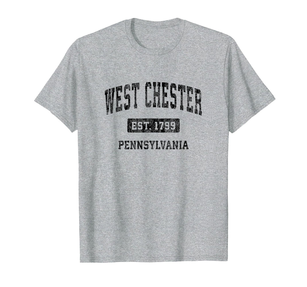 West Chester Pennsylvania Pa Sports Black T-Shirt - Trendy Graphic Unisex - T-Shirt, Sweatshirt, Hoodie
