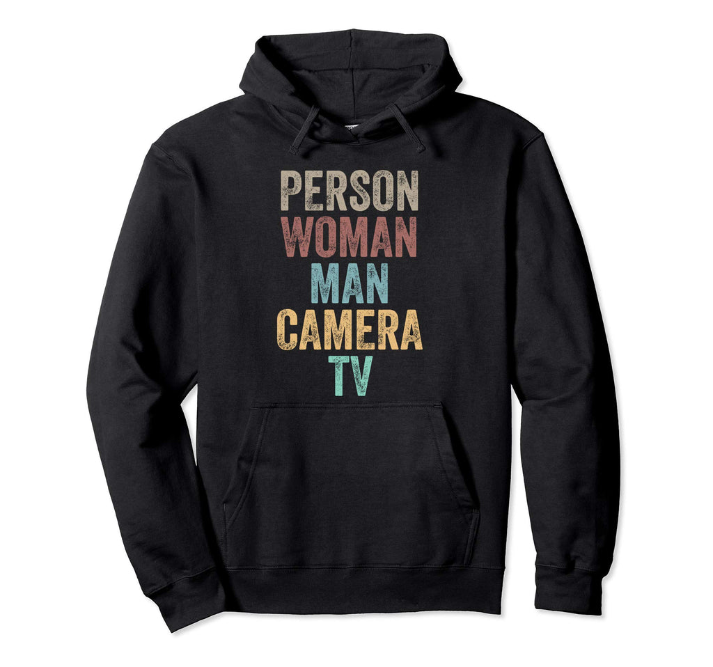 Person Camera Tv Hoodie - Minimalist Print for Adults - T-Shirt, Sweatshirt, Hoodie