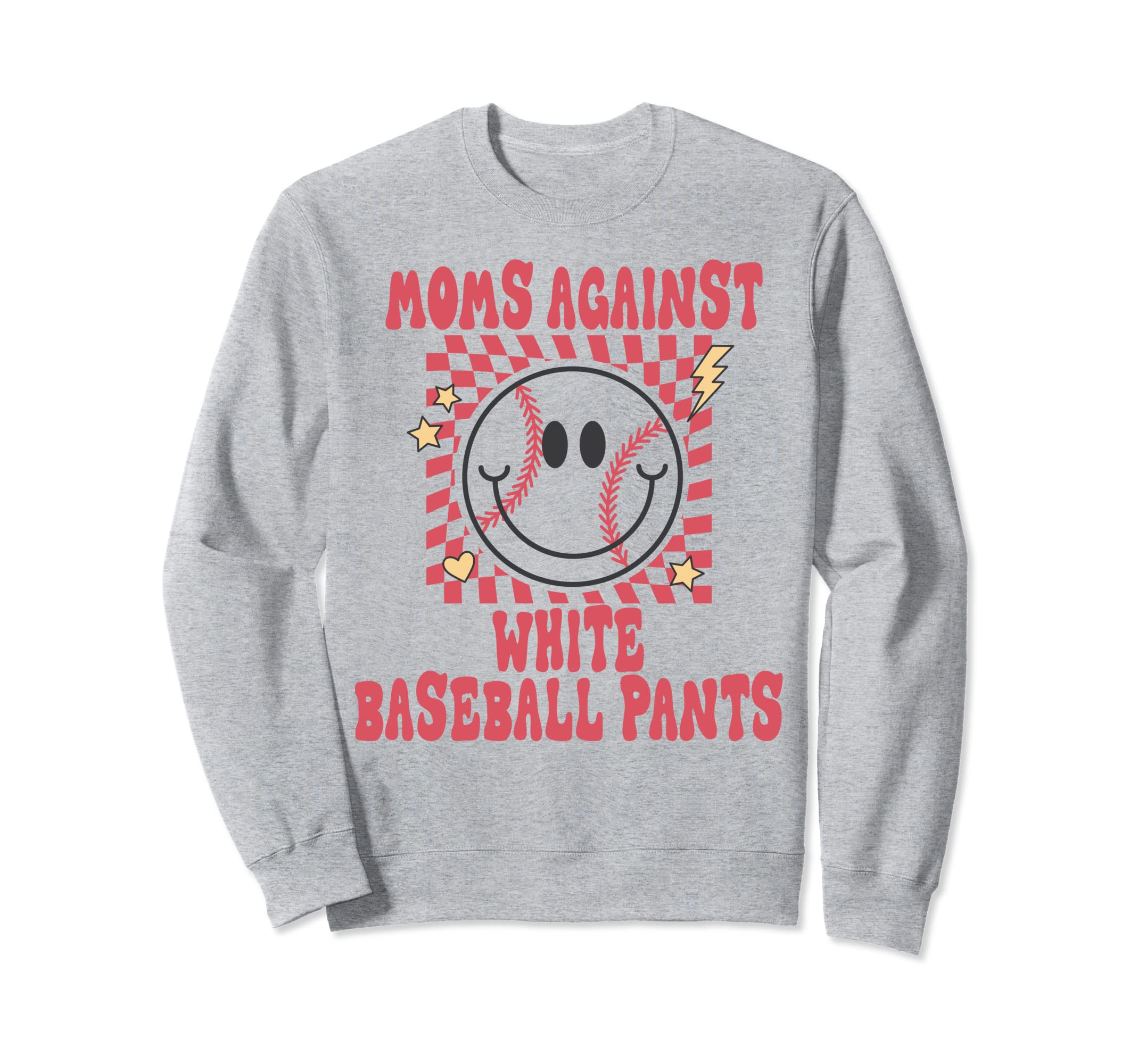 Moms Against White Baseball Pants Sweatshirt - Minimalist Print Men Women - T-Shirt, Sweatshirt, Hoodie