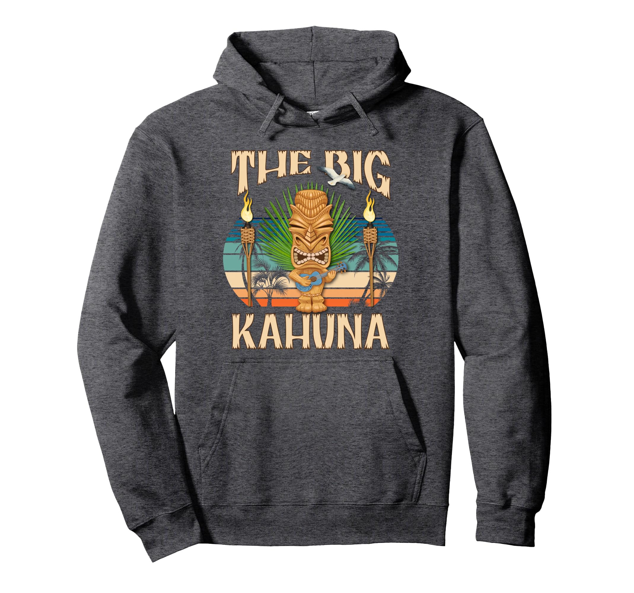Tiki Music Ukulele Big Kahuna Tropical Hoodie - Custom Art Print Unisex - T-Shirt, Sweatshirt, Hoodie