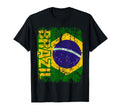 Brazil Brasil Flag Distressed Brazil T-Shirt - Novelty Apparel Men Women - T-Shirt, Sweatshirt, Hoodie