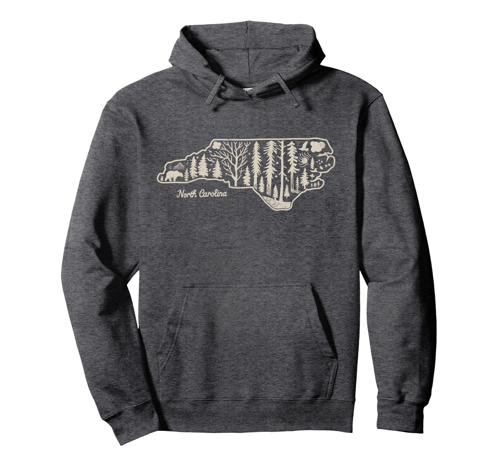 North Carolina Usa Outdoor Hoodie - Aesthetic Graphic Unisex - T-Shirt, Sweatshirt, Hoodie