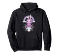 Kawaii Pastel Goth Creepy Rabbit And Skull Hoodie - Unique Graphic Unisex - T-Shirt, Sweatshirt, Hoodie