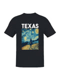 Texas Starry Night Cowboy Art Men's - Adult & Kids T-Shirts, Sweatshirts & Hoodies apparel design preview 1