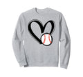 Love Baseball Heart Sweatshirt - Trendy Graphic Unisex - T-Shirt, Sweatshirt, Hoodie