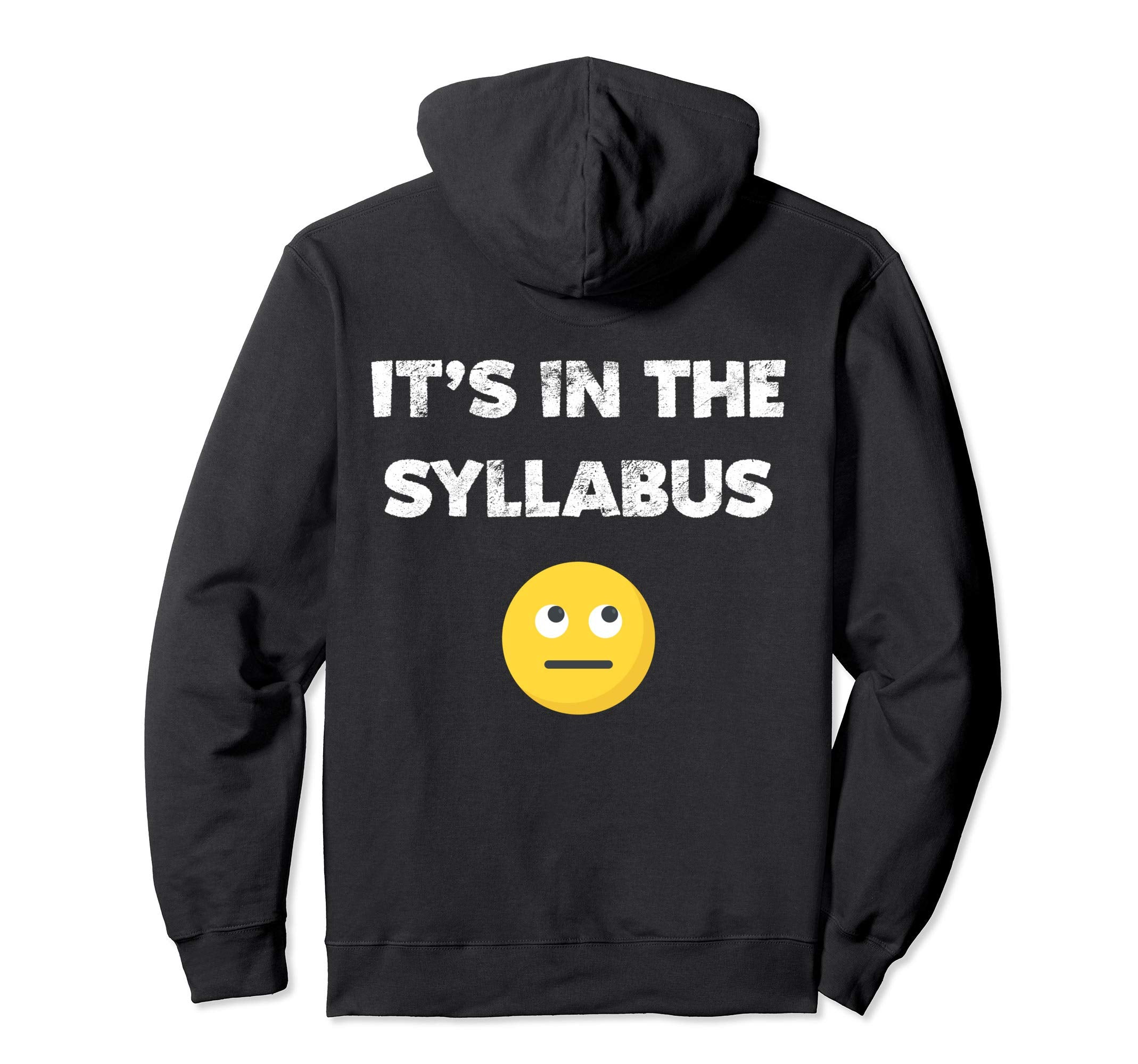 Its Syllabus Professor Teacher Distressed Hoodie - Graphic Print for Adults - T-Shirt, Sweatshirt, Hoodie