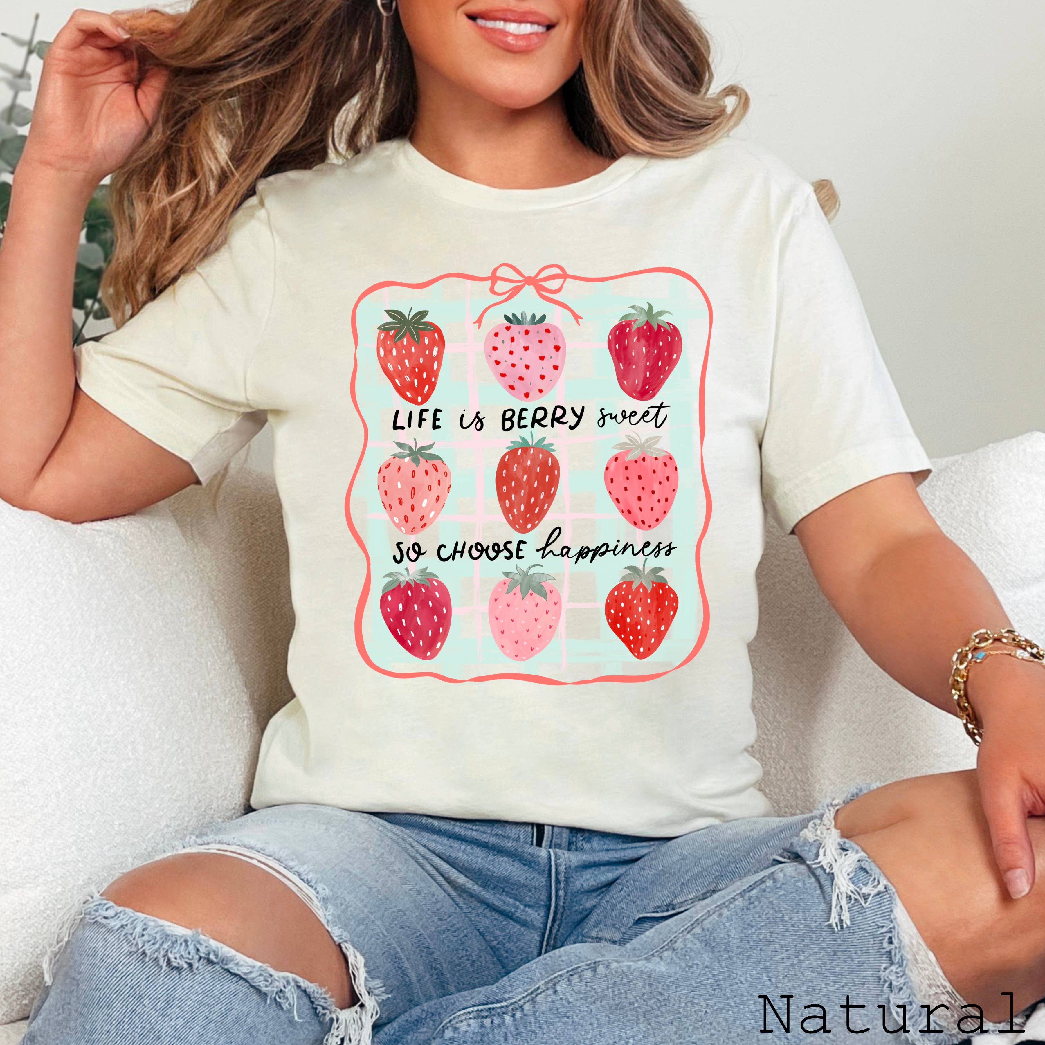 Life Is Berry Sweet Women'S Graphic Bella Canvas - Adult & Kids T-Shirts, Sweatshirts & Hoodies apparel design preview 1