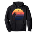 Fly Fishing Sunset Distressed Hoodie - Fun Novelty Design for Adults - T-Shirt, Sweatshirt, Hoodie