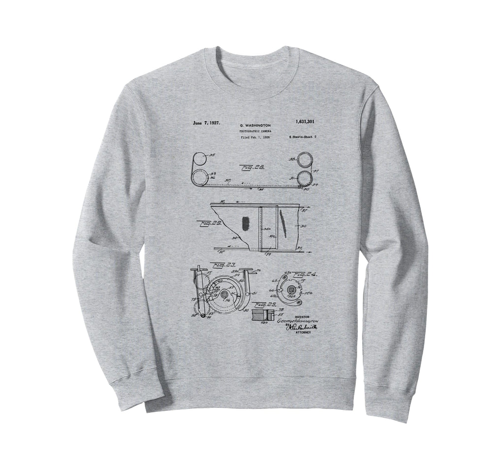 Camera Photographic Patent 1927 Sweatshirt - Novelty Apparel for Adults - T-Shirt, Sweatshirt, Hoodie