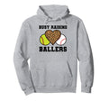 Busy Raising Ballers Softball Baseball Hoodie - Custom Art Print Men Women - T-Shirt, Sweatshirt, Hoodie