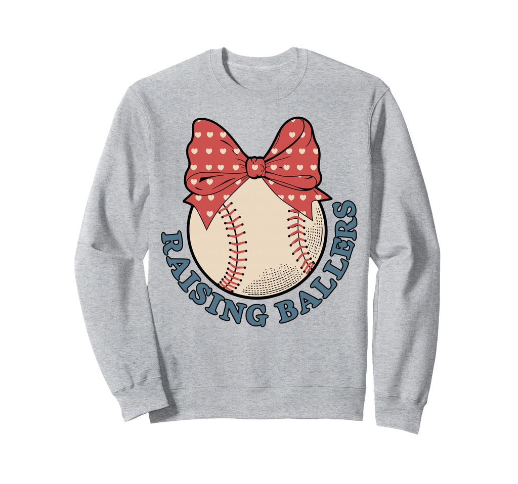 Baseball Mama Raising Ballers Sweatshirt - Trendy Graphic Men Women - T-Shirt, Sweatshirt, Hoodie