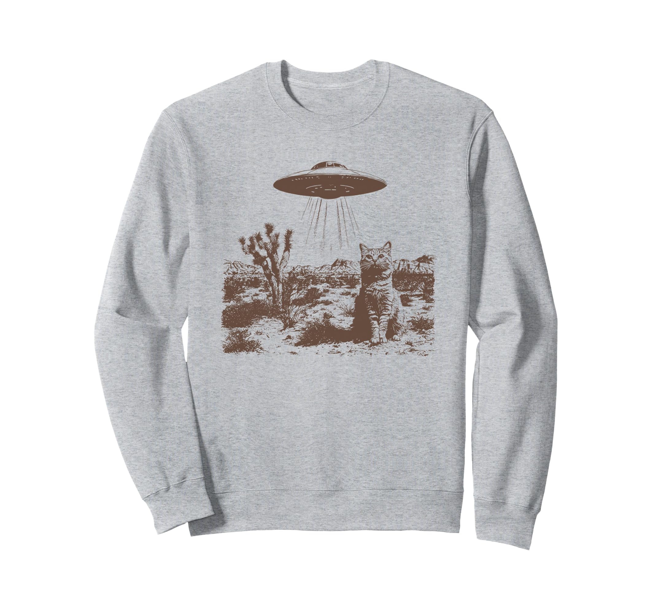 Ufo Cowboy Cat Sweatshirt - Unique Graphic Men Women - T-Shirt, Sweatshirt, Hoodie
