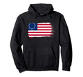 America Betsy Ross Flag 1776 Hoodie - Fun Novelty Design Men Women - T-Shirt, Sweatshirt, Hoodie