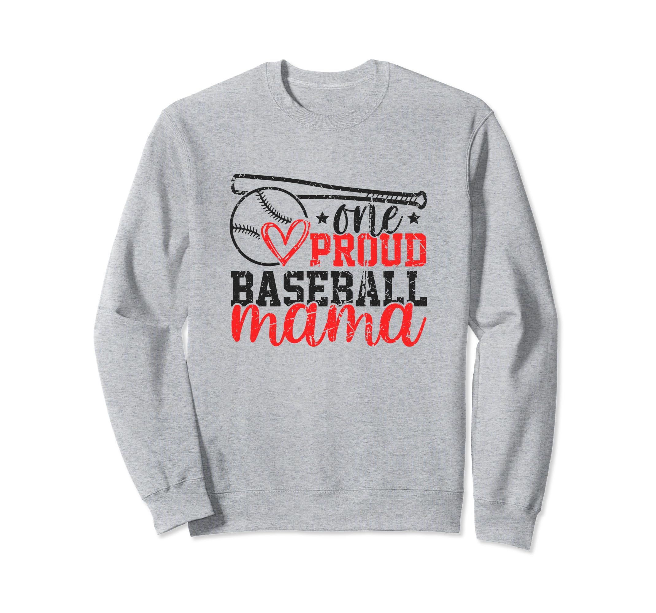 One Proud Baseball Mama Funny Sporty Sweatshirt - Custom Art Print Unisex - T-Shirt, Sweatshirt, Hoodie
