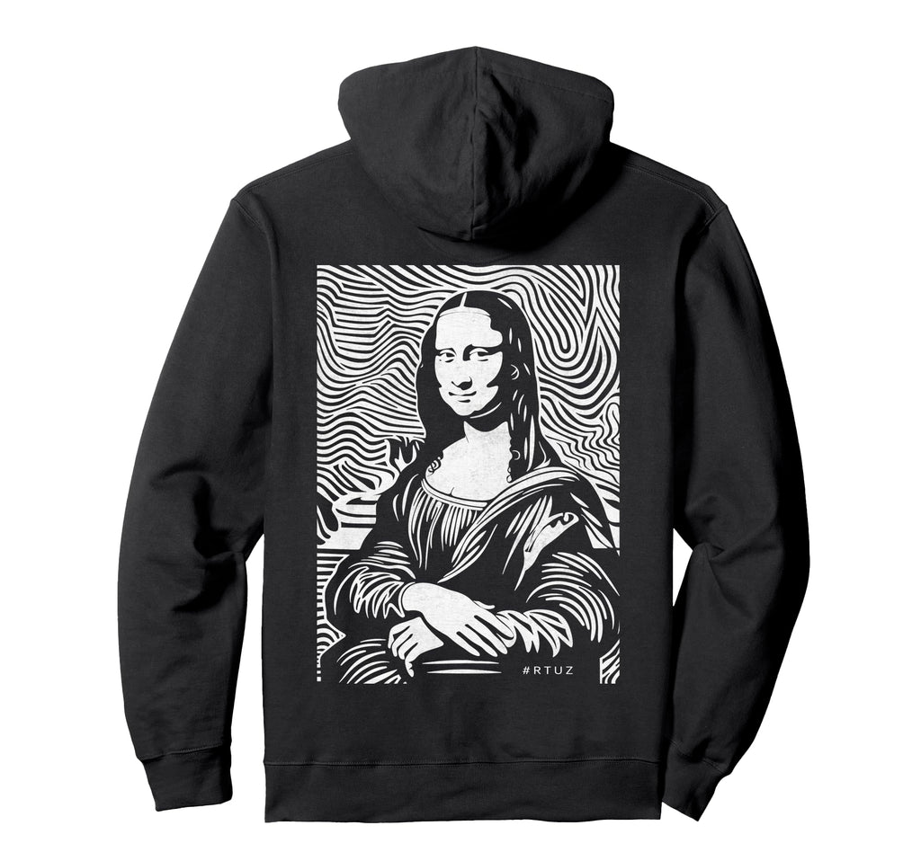 Mona Lisa Art Y2K Back Streetwear Hoodie - Fun Novelty Design for Adults - T-Shirt, Sweatshirt, Hoodie