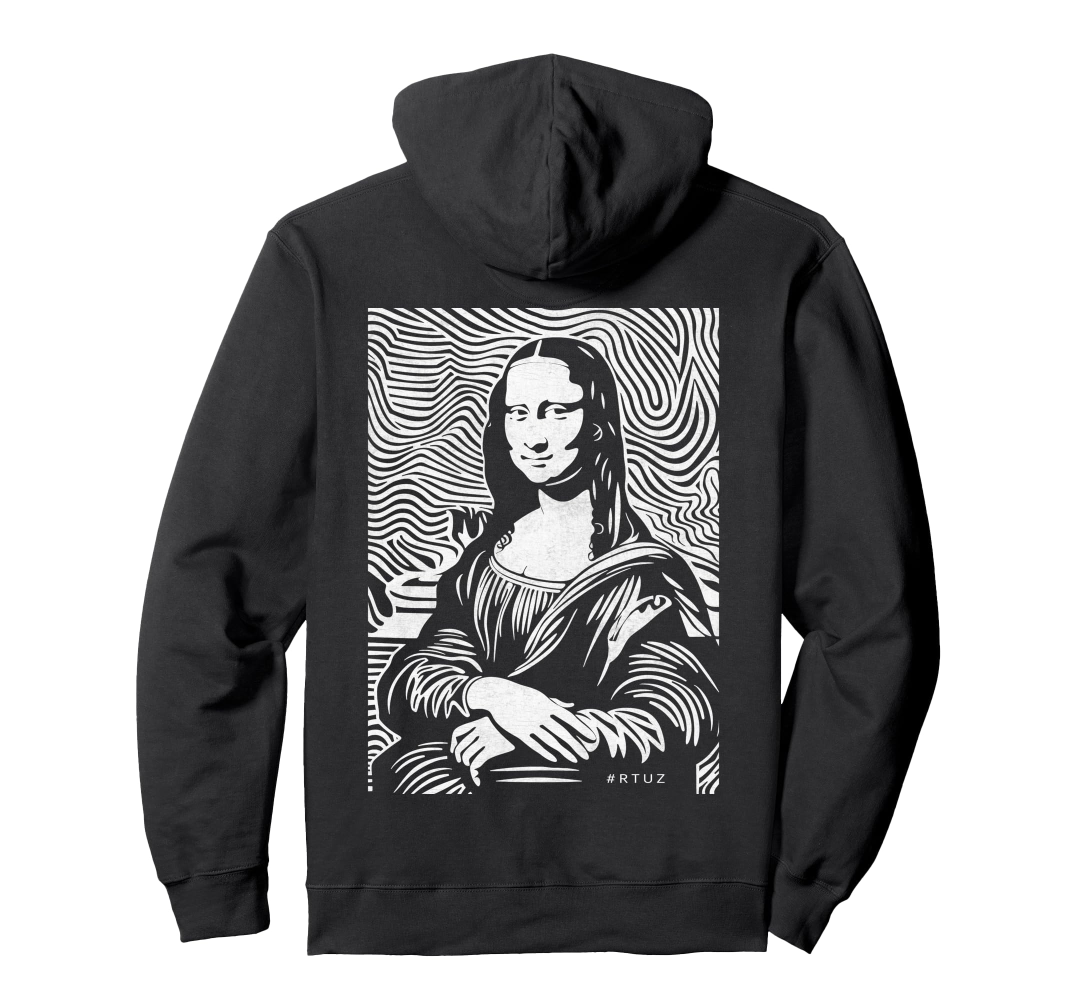 Mona Lisa Art Y2K Back Streetwear Hoodie - Fun Novelty Design for Adults - T-Shirt, Sweatshirt, Hoodie
