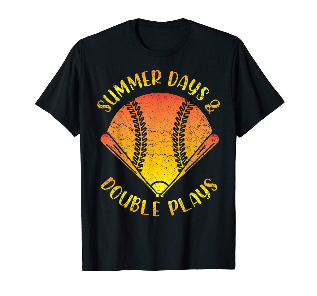 Baseball Day Summer Double Play T-Shirt - Custom Art Print for Adults - T-Shirt, Sweatshirt, Hoodie