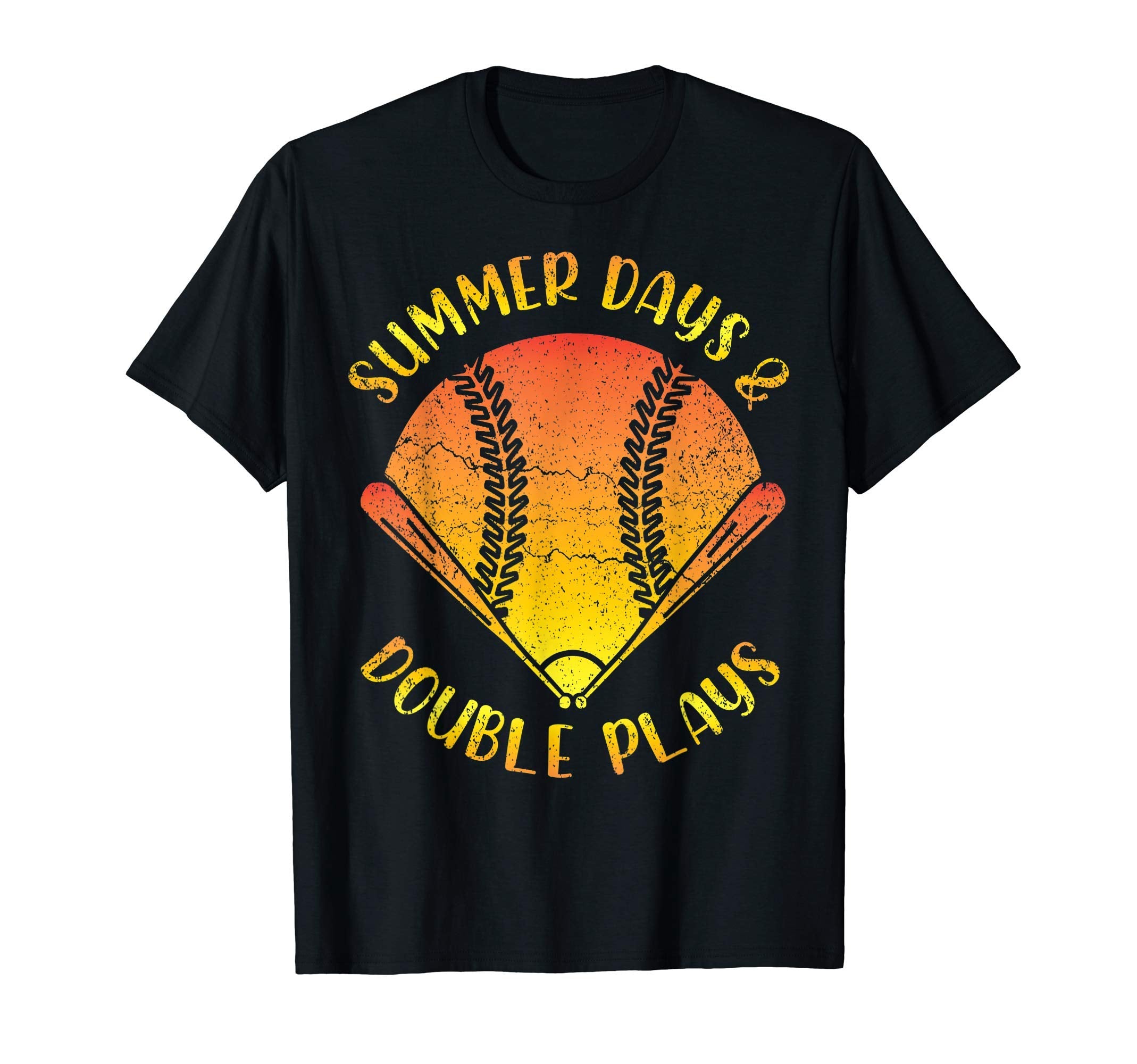 Baseball Day Summer Double Play T-Shirt - Custom Art Print for Adults - T-Shirt, Sweatshirt, Hoodie