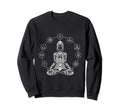 Distressed Chakras Yoga Pose Sweatshirt - Trendy Graphic Unisex - T-Shirt, Sweatshirt, Hoodie
