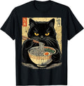 Funny Kawaii Anime Cat Ramen Graphic - Adult & Kids T-Shirts, Sweatshirts & Hoodies apparel design preview 1