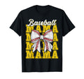 Baseball Mama Coquette Bow Game Day T-Shirt - Custom Art Print Men Women - T-Shirt, Sweatshirt, Hoodie