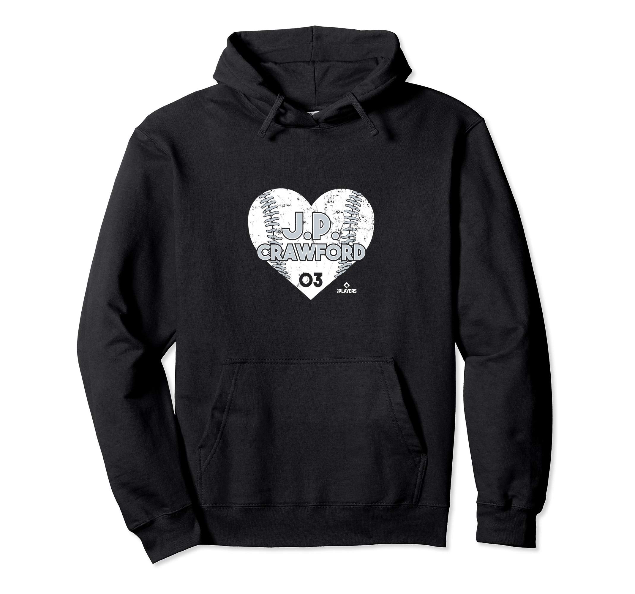 J P Crawford Heart Baseball Hoodie - Custom Art Print for Adults - T-Shirt, Sweatshirt, Hoodie