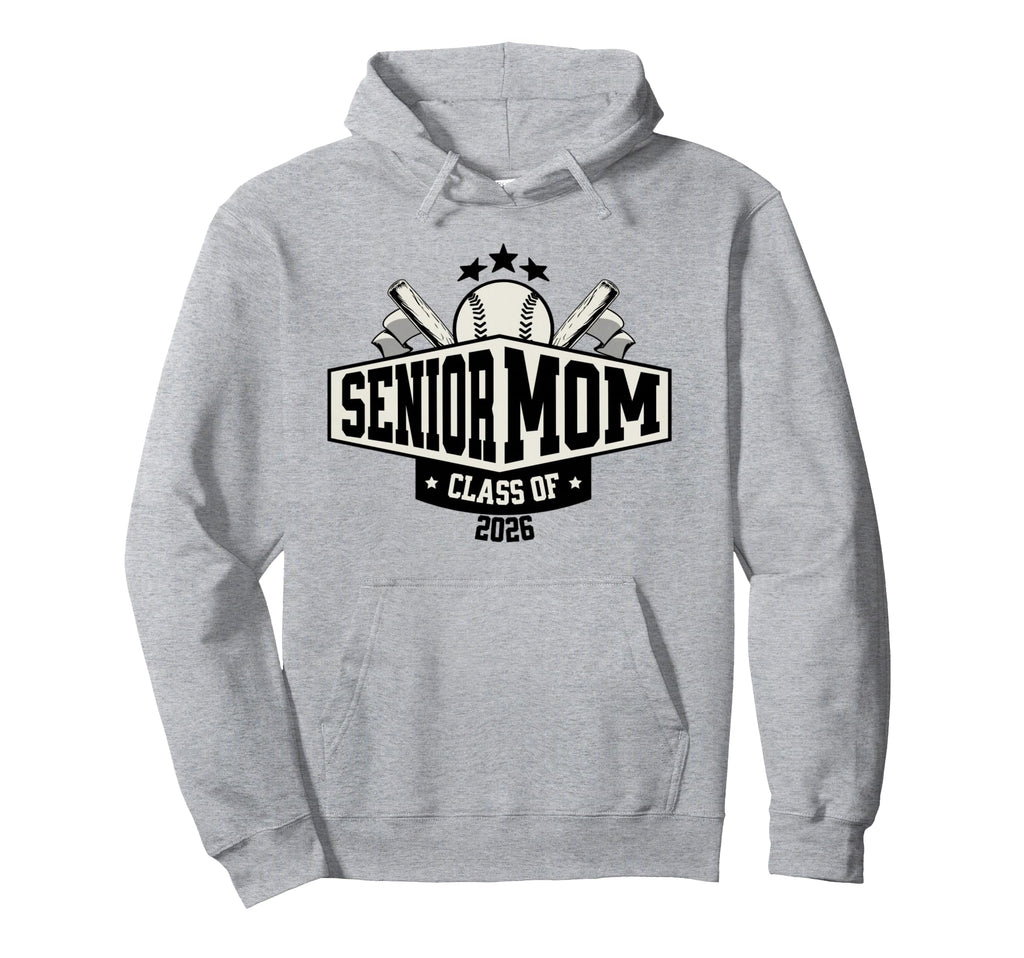 Senior Mom Class 2026 Baseball Hoodie - Unique Graphic for Adults - T-Shirt, Sweatshirt, Hoodie