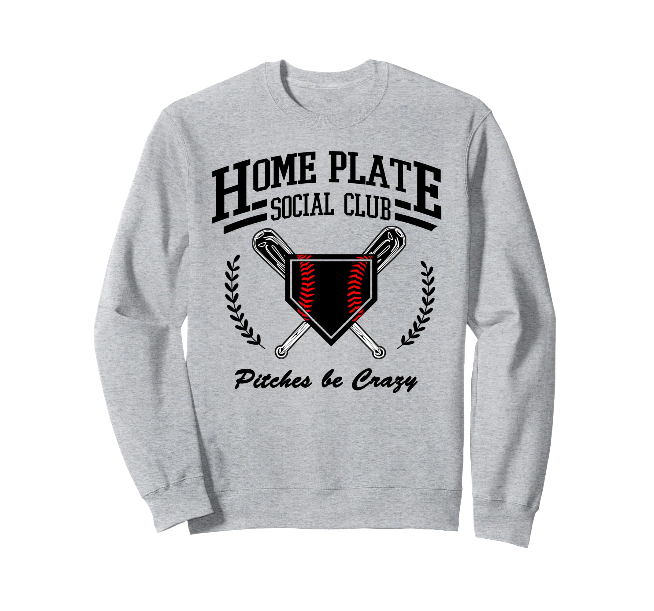 Home Plate Social Club Baseball Sweatshirt - Fun Novelty Design Unisex - T-Shirt, Sweatshirt, Hoodie