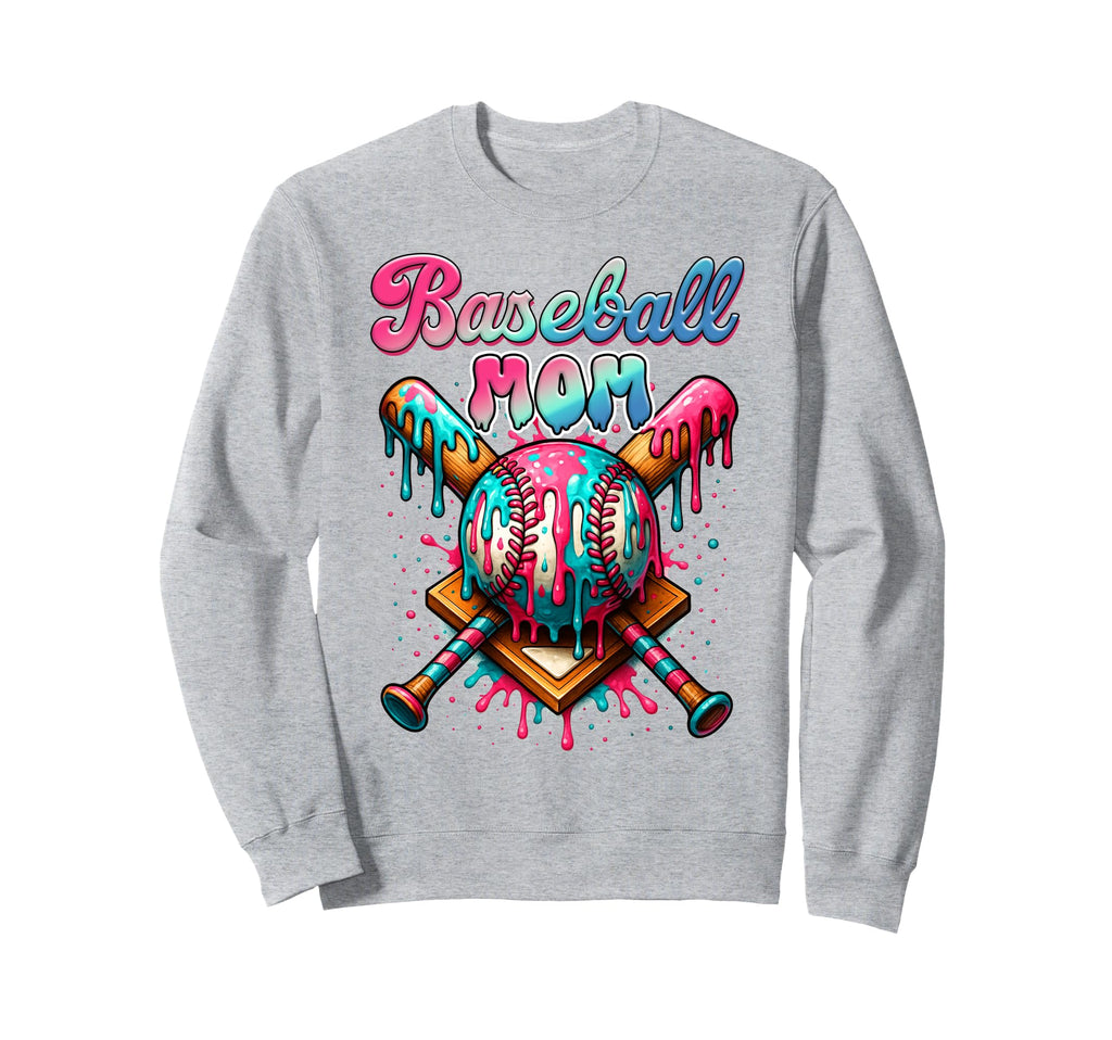 Baseball Mama Game Day Vibes Ice Sweatshirt - Unique Graphic for Adults - T-Shirt, Sweatshirt, Hoodie