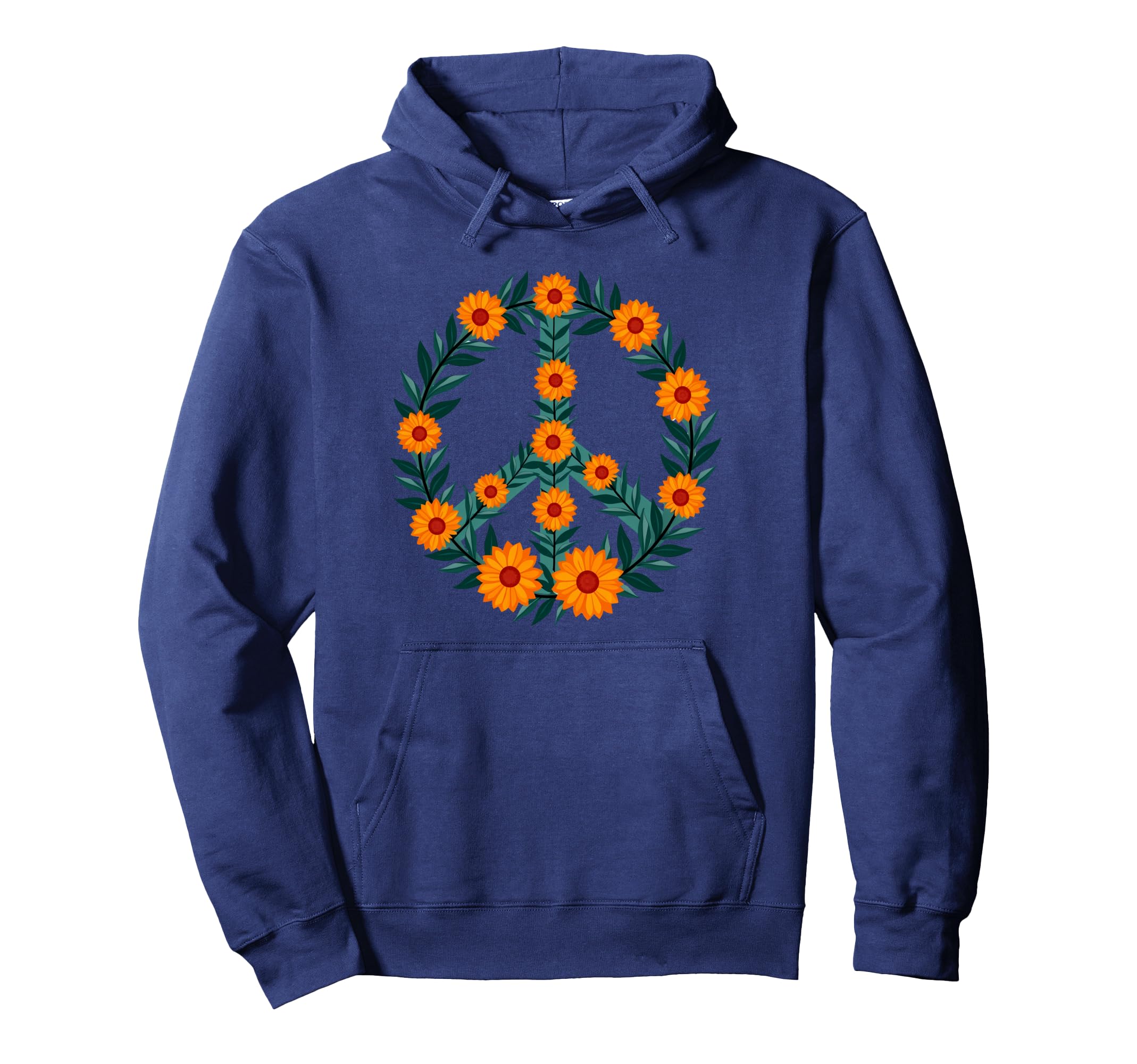 60S 70S Flower Power Groovy Love Peace Hoodie - Novelty Apparel Men Women - T-Shirt, Sweatshirt, Hoodie