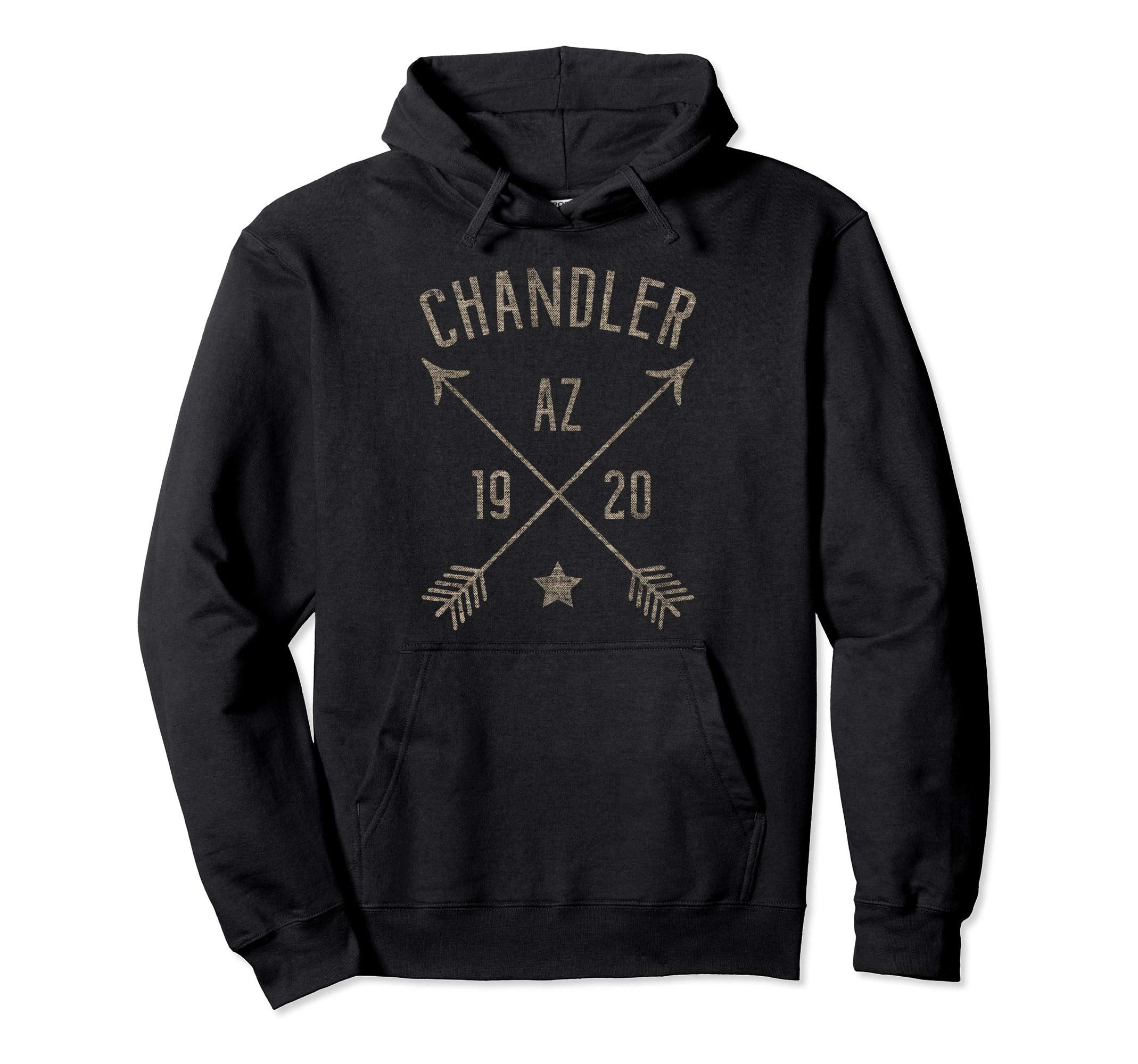 Chandler Arizona Distressed Boho Hoodie - Fun Novelty Design Men Women - T-Shirt, Sweatshirt, Hoodie