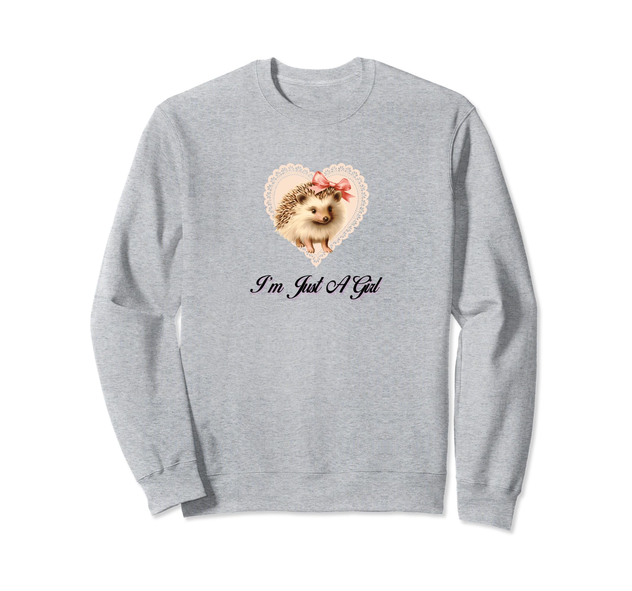 Im Just Coquette Hedgehog Girlcore Sweatshirt - Novelty Apparel for Adults - T-Shirt, Sweatshirt, Hoodie