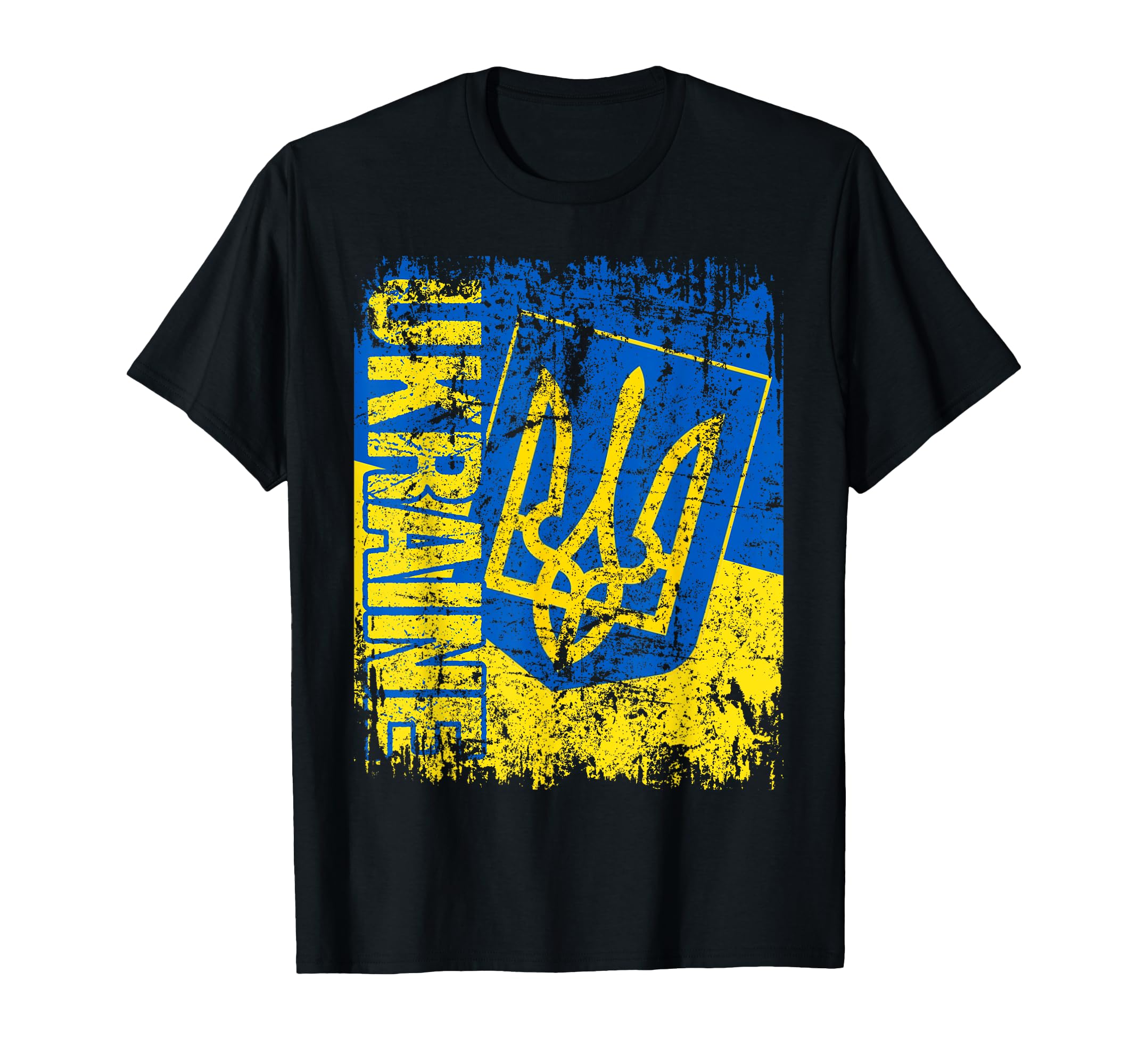 Ukraine Flag Distressed Ukraine T-Shirt - Fun Novelty Design Unisex - T-Shirt, Sweatshirt, Hoodie