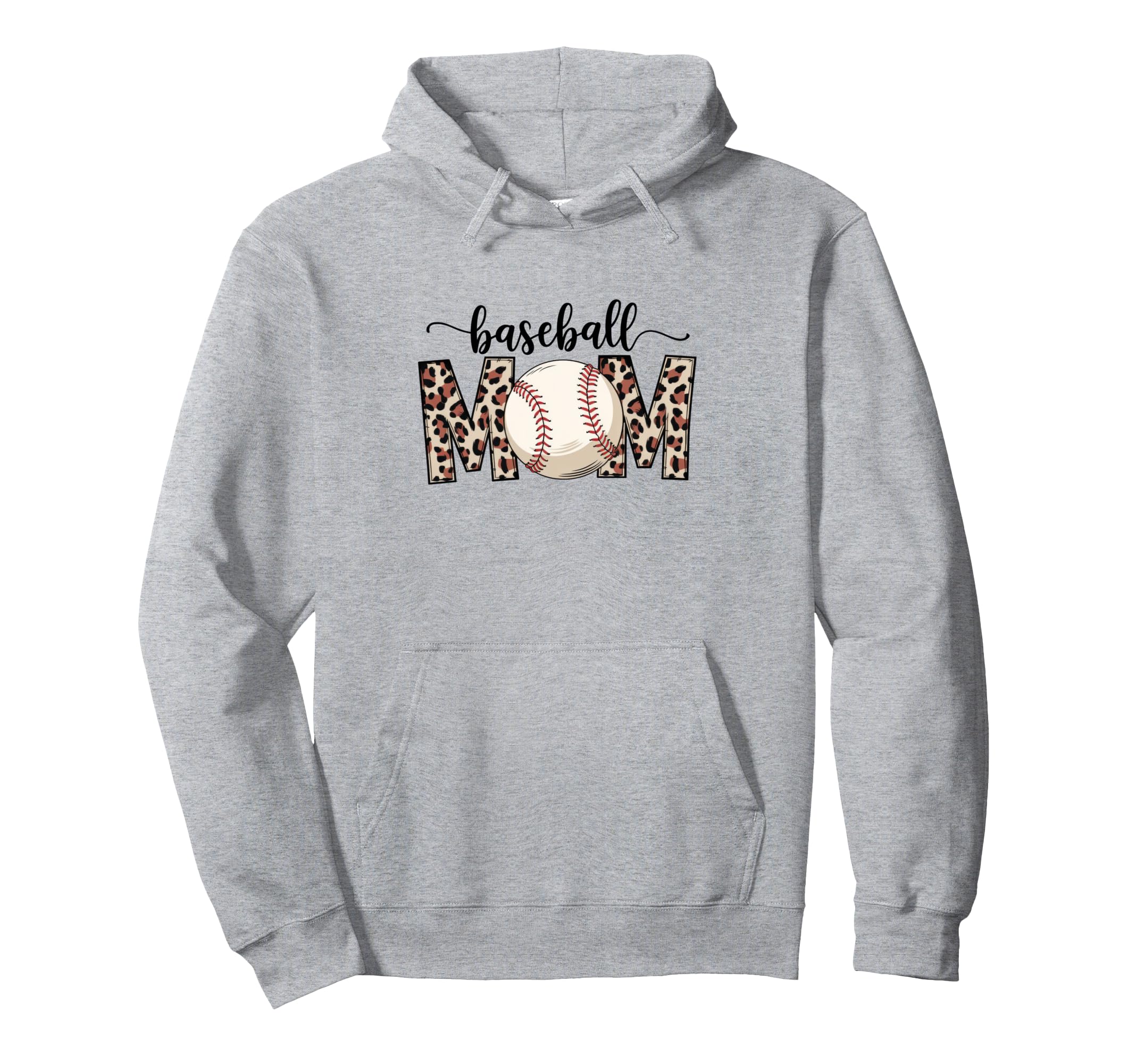 Leopard American Baseball Mom Mama Hoodie - Aesthetic Graphic Men Women - T-Shirt, Sweatshirt, Hoodie