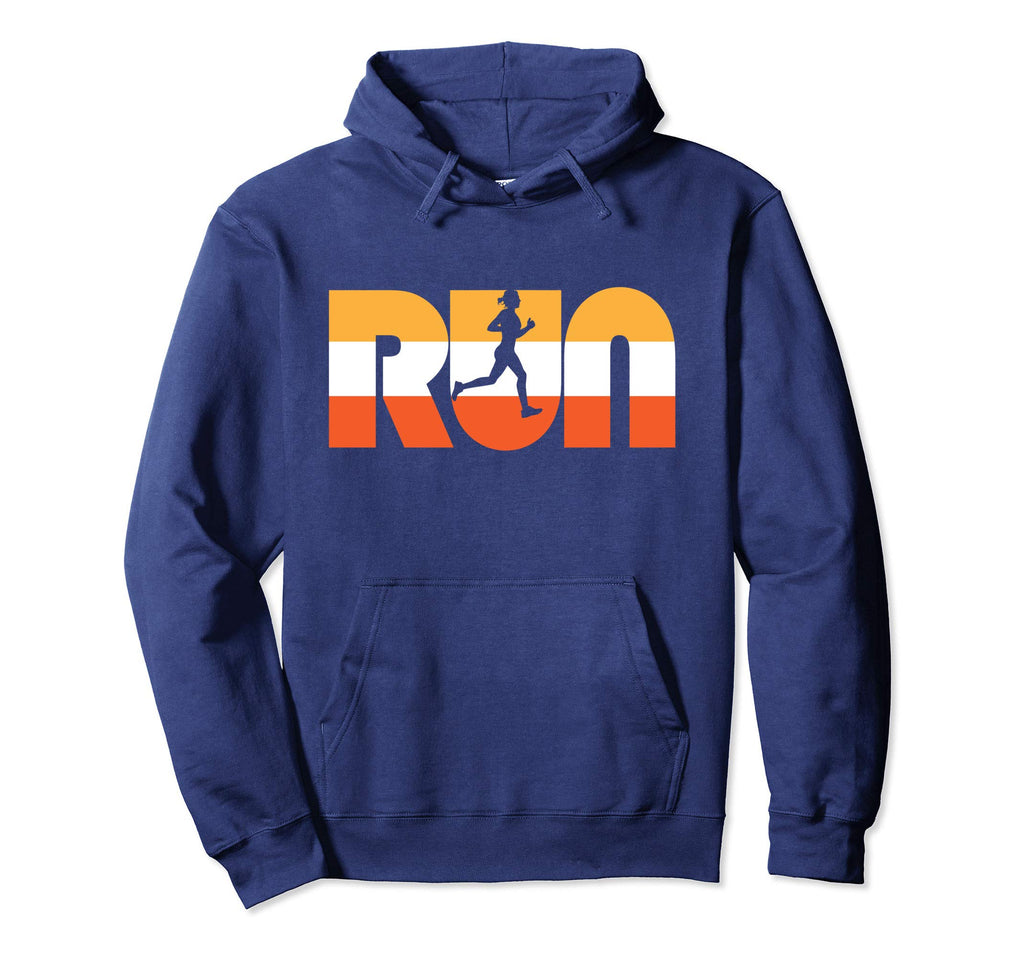Run Seventies Color Typography Female Hoodie - Custom Art Print for Adults - T-Shirt, Sweatshirt, Hoodie