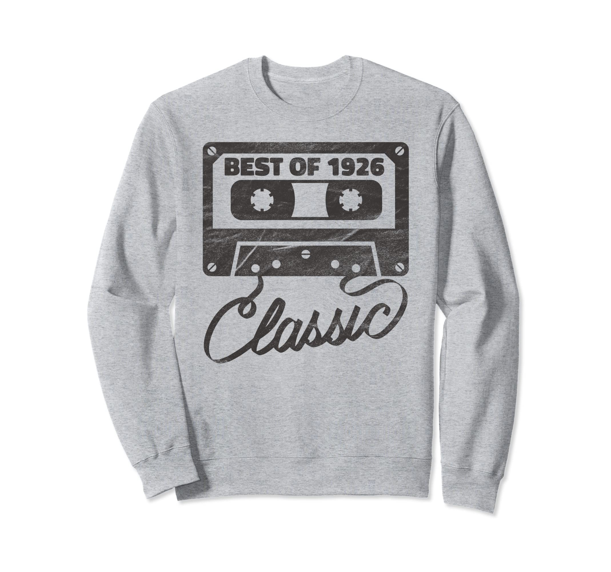 Best 1926 Birthday Gifts Cassette Sweatshirt - Minimalist Print for Adults - T-Shirt, Sweatshirt, Hoodie