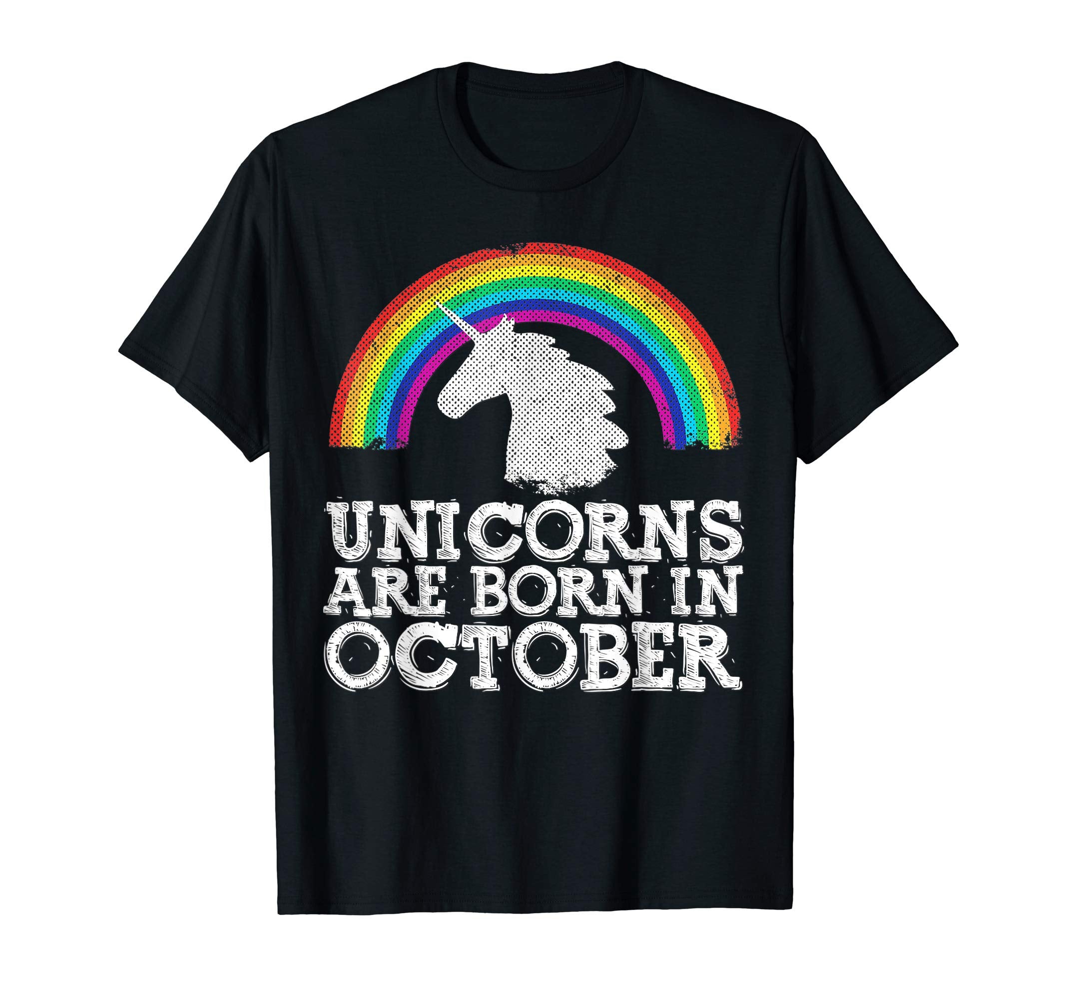 October Birthday Unicorn Gifts T-Shirt - Minimalist Print Men Women - T-Shirt, Sweatshirt, Hoodie