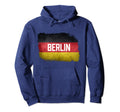 Berlin Germany German Flag Distressed Hoodie - Minimalist Print for Adults - T-Shirt, Sweatshirt, Hoodie