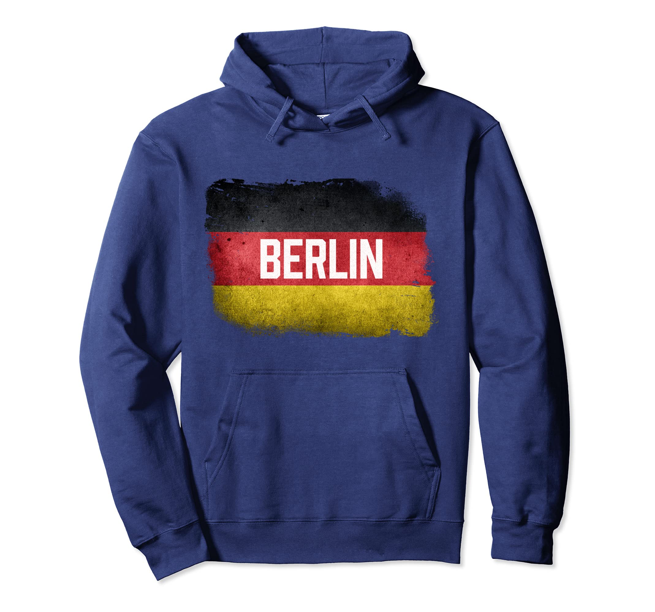 Berlin Germany German Flag Distressed Hoodie - Minimalist Print for Adults - T-Shirt, Sweatshirt, Hoodie