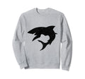 Great White Shark Silhouette Sweatshirt - Unique Graphic for Adults - T-Shirt, Sweatshirt, Hoodie