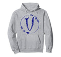 Initial V Monogram Boho Name Letter V Hoodie - Graphic Print Unisex - T-Shirt, Sweatshirt, Hoodie