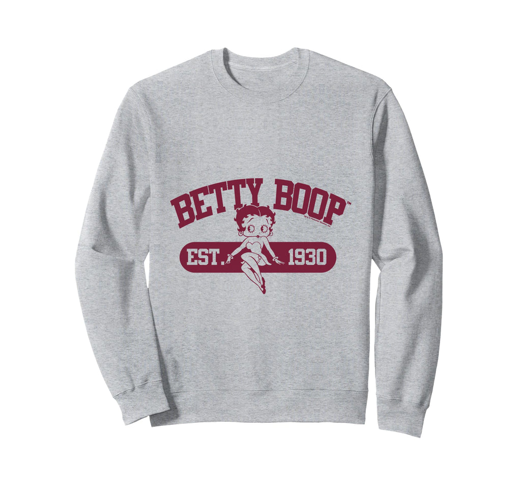 Betty Boop Est 1930 Varsity Sweatshirt - Novelty Apparel for Adults - T-Shirt, Sweatshirt, Hoodie