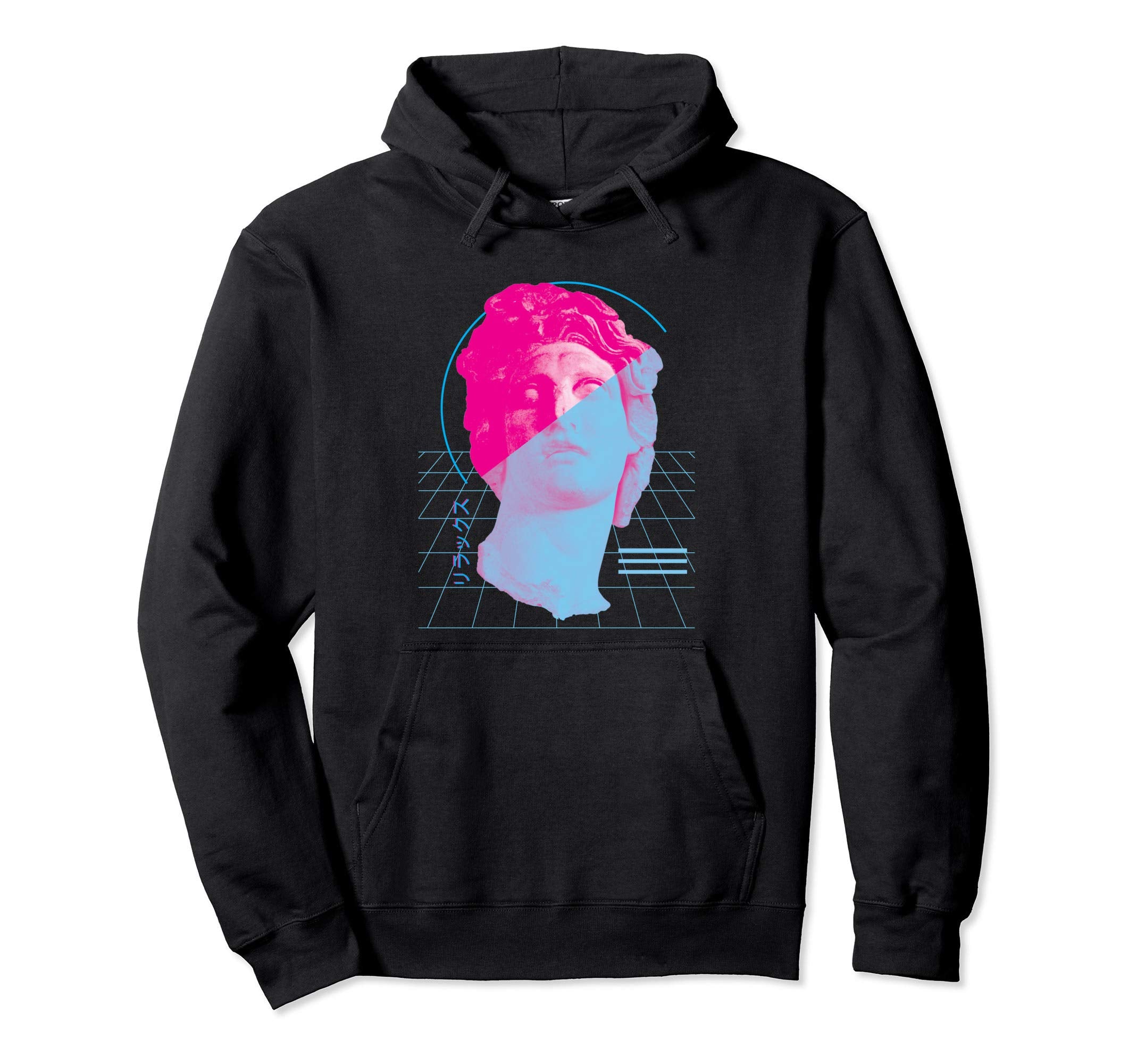 Greek Statue Helios Vaporwave Aesthetic Hoodie - Trendy Graphic Men Women - T-Shirt, Sweatshirt, Hoodie