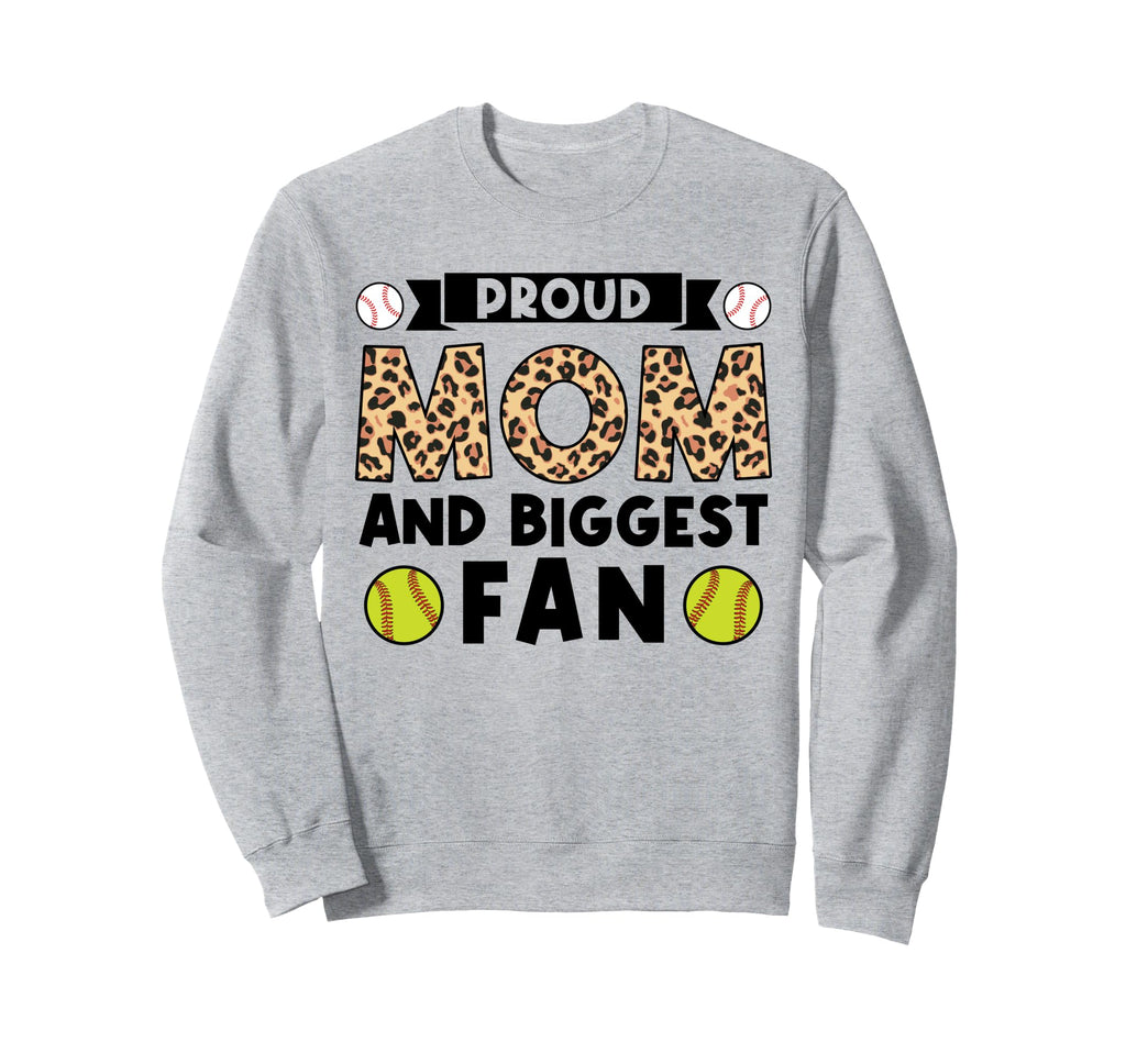 Proud Mom And Biggest Fan Sweatshirt - Minimalist Print for Adults - T-Shirt, Sweatshirt, Hoodie