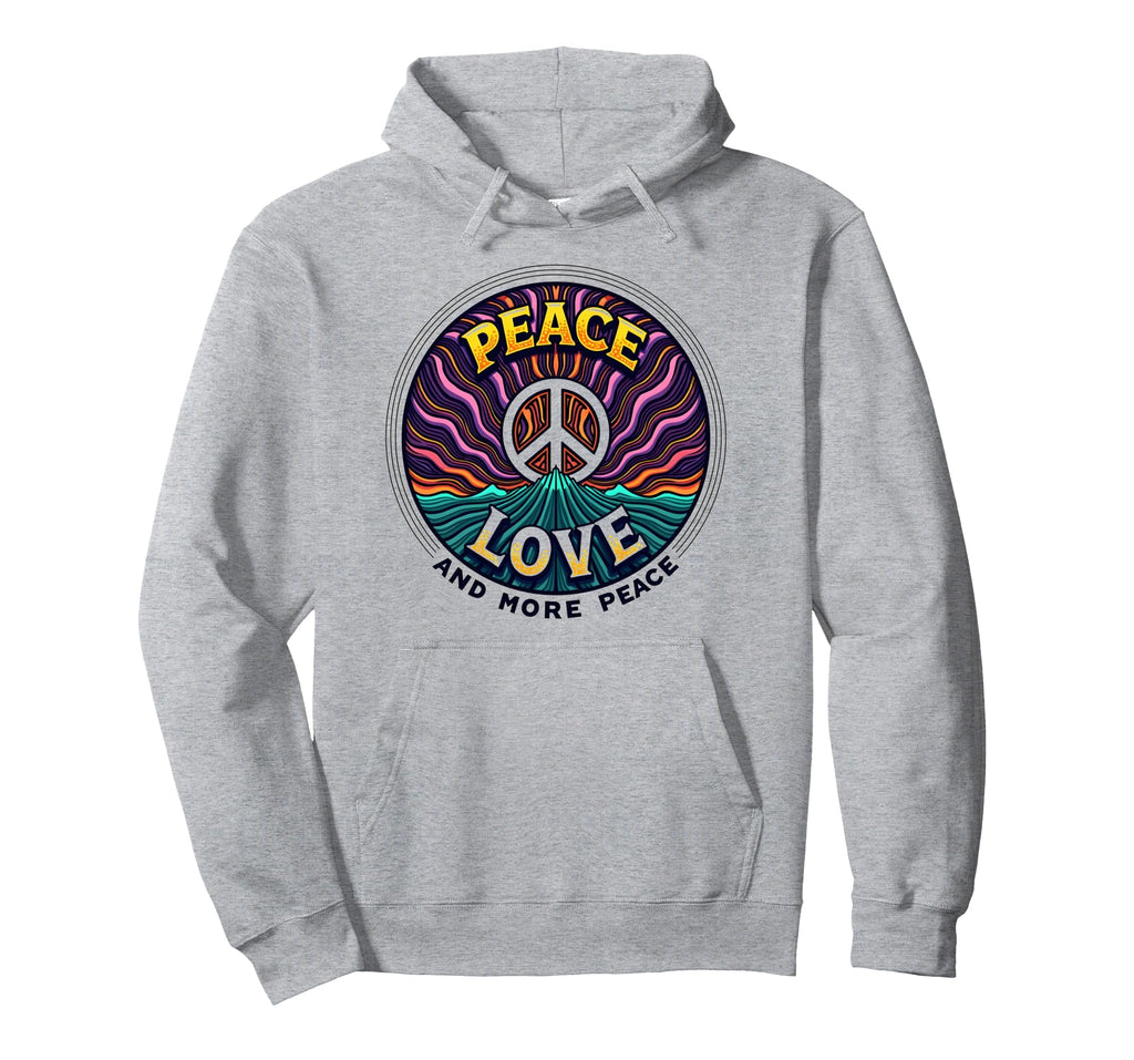 Hippie Peace Love 60S Groovy Psychedelic Hoodie - Novelty Apparel Unisex - T-Shirt, Sweatshirt, Hoodie